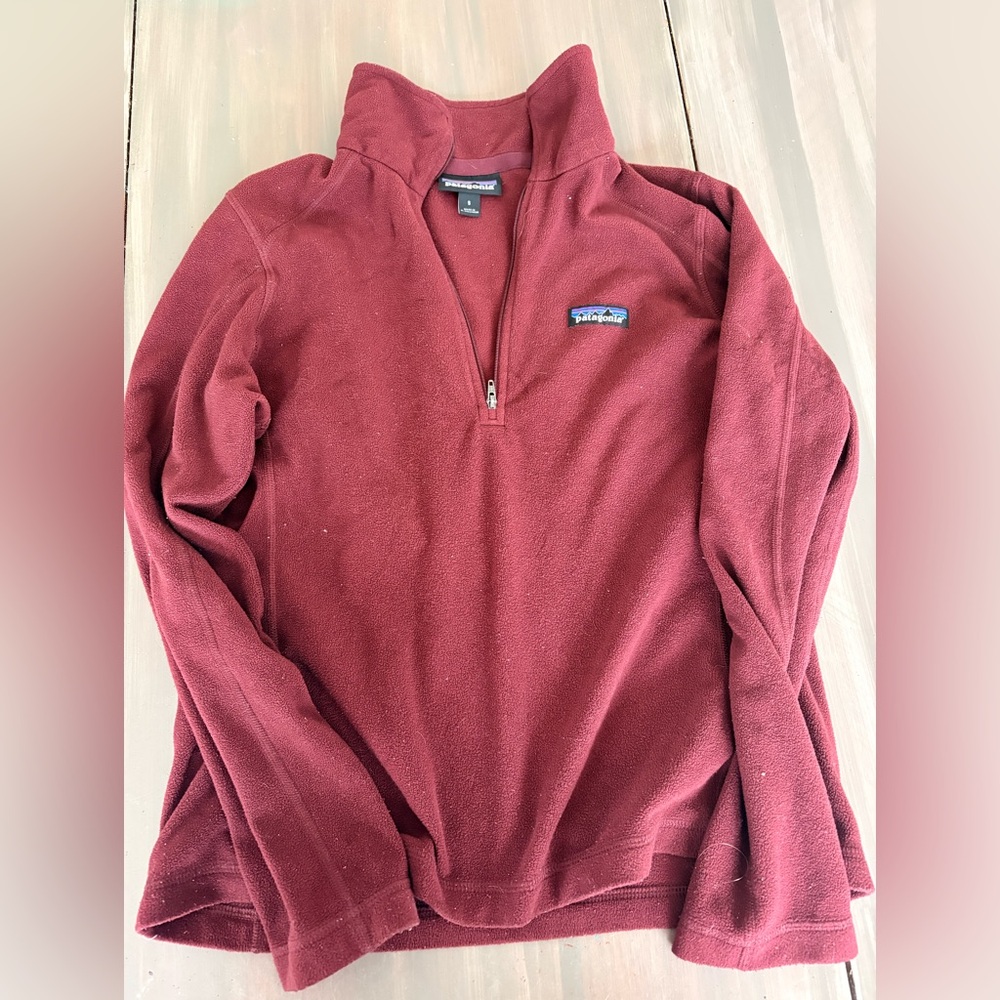 Patagonia Maroon Half-Zip Fleece